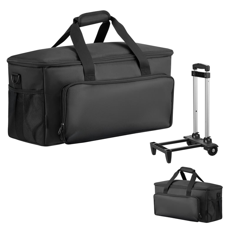 KFFKFF Rolling DJ Cable Bag, 1680D, Padded Gig Bag with Wheels, 6