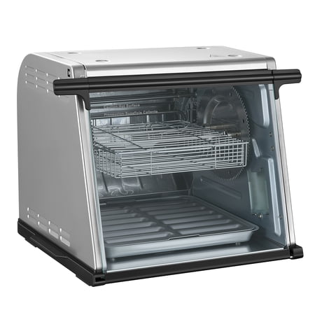 KFFKFF Rotisserie Oven with 12L Capacity, 1250W Grill Machine for Chicken, Beef, Lamb, and Vegetables, Countertop Roaster with Timer and Heat-Resistant Door