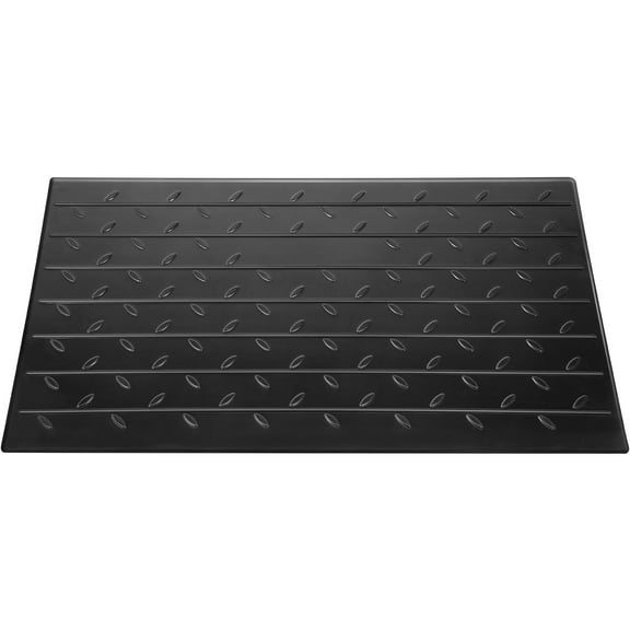KFFKFF Rubber Threshold Ramp, 3-Inch Rise Doorway Ramp with Cable Channels, Durable Rubber Construction, Angled Entry Ramp Supporting Up to 2200 lbs for Wheelchairs and Scooters