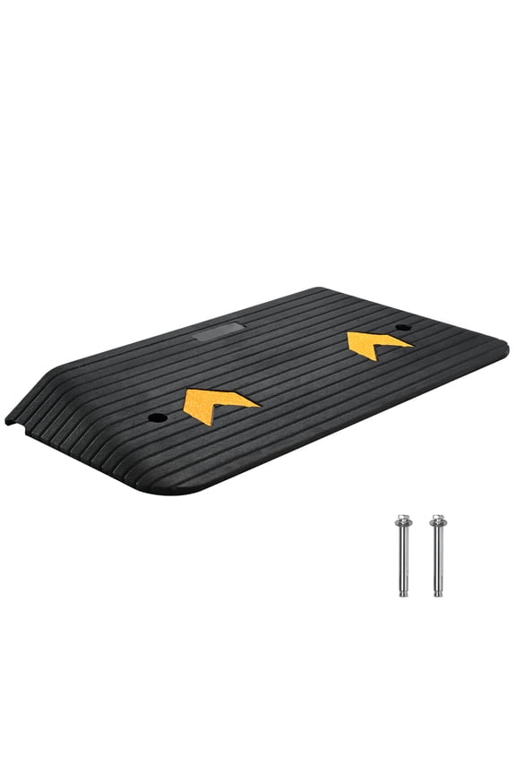 Rubber Threshold Ramp Door Ramp 3" Rise 33069 lbs Load Rubber Curb Ramp