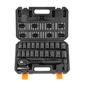 KFFKFF SS213823A, 1/2" Impact Socket Wrench & Set, 23 Piece