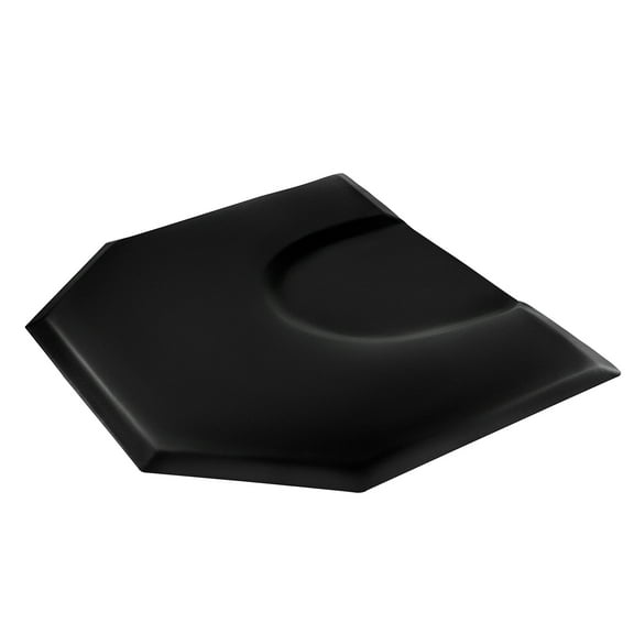 KFFKFF Salon Mat for Hair Stylists, 4 x 5 FT Hexagon Anti-Fatigue Mat, 1-inch Thick Barber Shop Floor Mat with Round Cut Out, Easy-to-Clean PVC Surface & Anti-Trip Beveled Edges