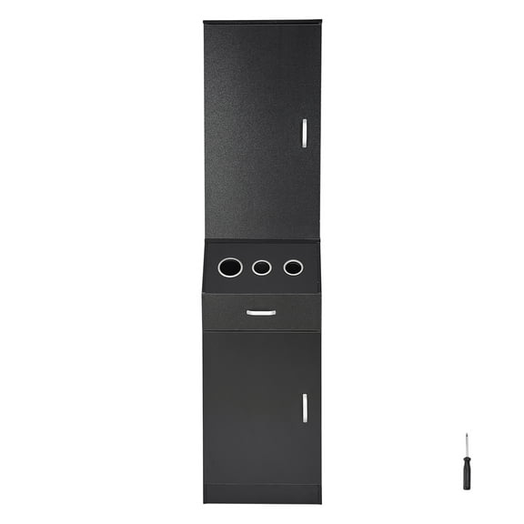 KFFKFF Salon Storage Table for Hair Stylist Stand and Drawers