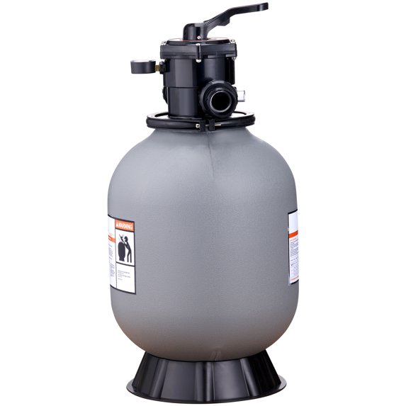 KFFKFF 16in Sand Filter Tank, 35 GPM Flow Speed for Above and Inground Swimming Pools, Sand Filtration System with 7-Function Multi-Port Valve, Including Filtering
