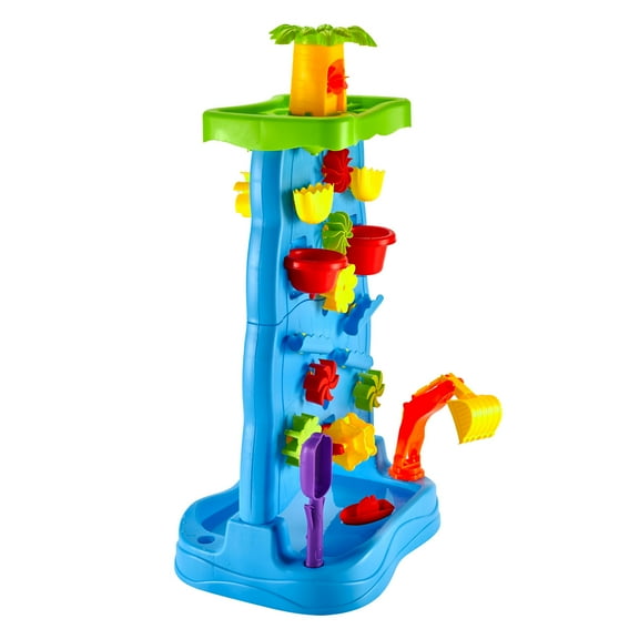 KFFKFF Sand and Water Table for Toddlers, Dual-Sided Kids Activity Playset with 37 Accessories, Sensory Table for Outdoor Summer Fun, Ideal for Boys and Girls Ages 3 and Up