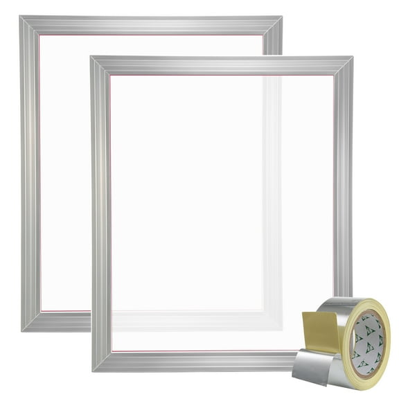 KFFKFF Screen Printing Set, Pair of Aluminum Frames for Silk Screen Printing, 20x24inch Frame with 230 Count Mesh, Durable Nylon Mesh and Sealing Tape for Customized T-shirt Printing