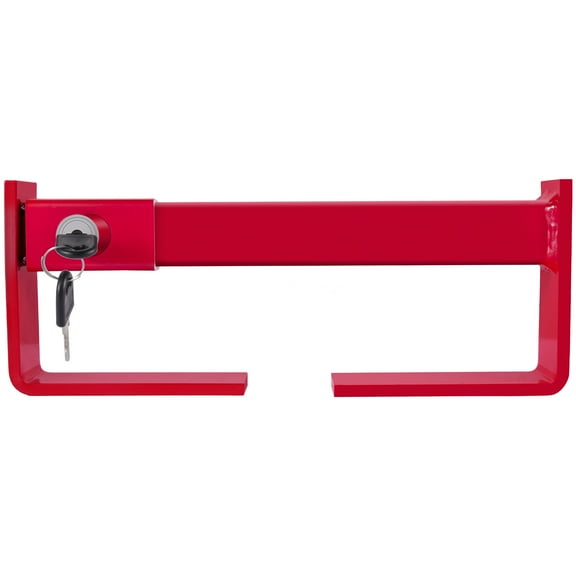 KFFKFF Secure Cargo Lock, Adjustable 9.84"-17.32" Span, Includes 2 Keys, for Semi Truck Doors, Red Powder-Coated Spring Lock, Compact Design, Shipping Container Gear