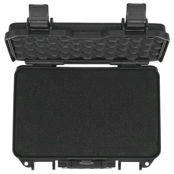 KFFKFF Secure Firearm Cases with Customizable PU Foam, Resistant to Water & Dust, Hard Shell Case for Single Handgun, Dimensions: 12.599.014.4 in, Lockable, Color: Black