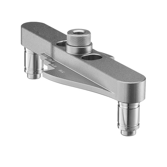 KFFKFF Self-Centering Doweling Jig Kit, Precision Tool for Straight Hole Drilling, Includes 1/4", 5/16", 3/8" Drill Bits and Stop Collars, Durable Aluminum Alloy Woodworking Tool for Drilling