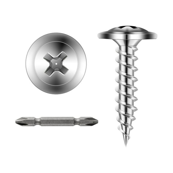 KFFKFF Self-Drilling Screws, #8 x 3/4 inch Length, Stainless Steel for Drywall to Wood Applications, Durable Wall Anchors with Phillips Drill Bit, Cross Slot Design for Home Projects