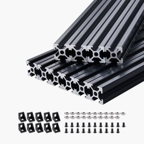 KFFKFF Set of 10, 59-inch (1500 mm) 2020 T Slot Aluminum Extrusion Profile, European Standard Anodized Linear Rail, Robust Extruded Aluminum Rail for 3D Printer, CNC Machine DIY, Laser Engraving