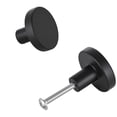 thumbnail image 1 of KFFKFF Set of 10 Black Zinc Alloy Cabinet Knobs, 1.26-Inch Mushroom Design Drawer Pulls and Door Handles, Durable Hardware with Screws for Kitchen, Bathroom, Closet, and Dresser Cabinets, 1 of 9