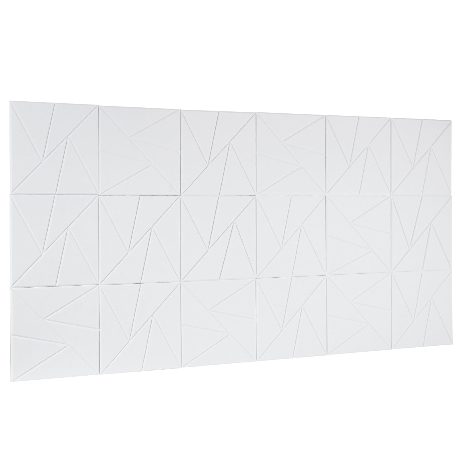 KFFKFF Set of 18 Acoustic Panels with Stick-On Backing, Dimensions 11.8 x 11.8 x 0.4 inches, Noise Reduction Foam Panels, Polyester Fiber Wall Panels with High Density, Suitable for House