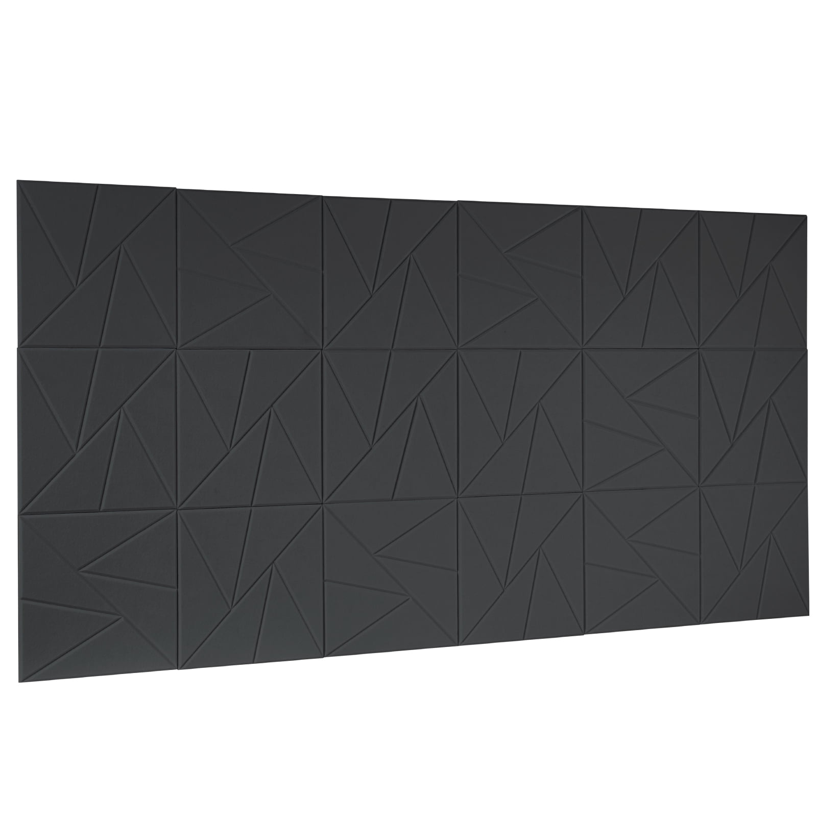 KFFKFF Set of 18 Acoustic Panels with Stick-On Backing, Measuring 11.8 x 11.8 x 0.4 inches, Sound Dampening Foam Panels, Made from Dense Polyester Fiber, Ideal for Homes, Studios, Offices, Theaters