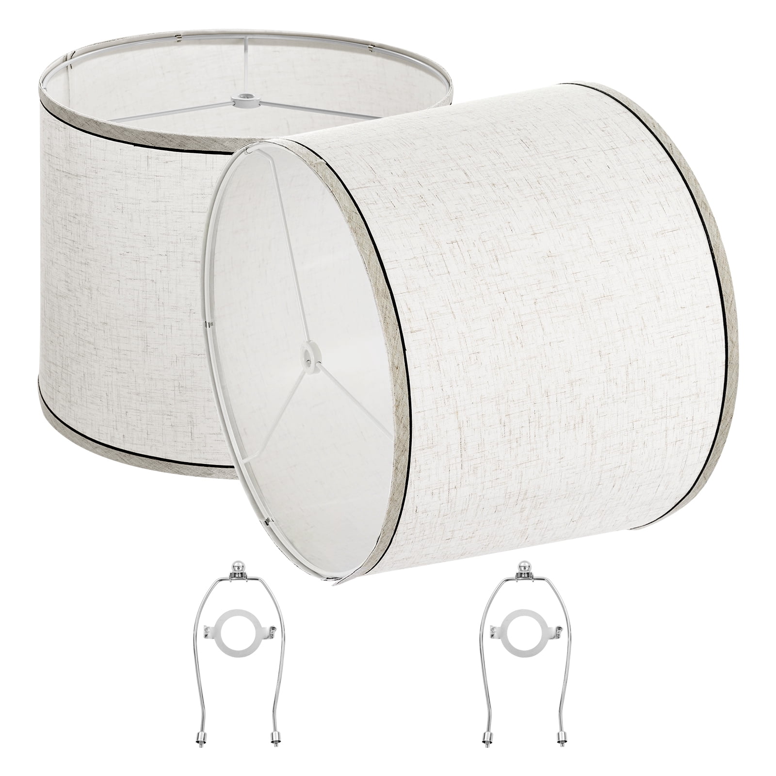 KFFKFF Set of 2 Lamp Shades, 11 in Top x 13 in Bottom x 10 in