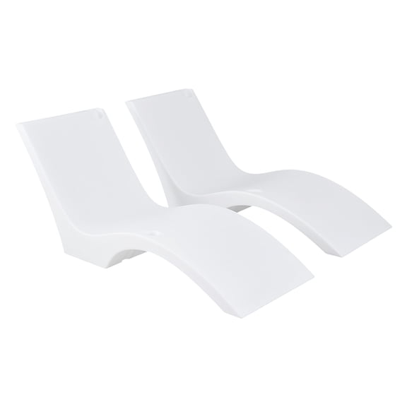 KFFKFF Set of 2 Pool Lounge Chairs, Adjustable Chaise Loungers for Shallow Water Areas,Weighted Design to Prevent Floating, Includes Cup and Phone Holders for Relaxation on Sun Shelf or Tanning Ledge