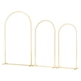thumbnail image 1 of KFFKFF Set of 3 Gold Metal Arch Backdrop Stands, 7.2/6.6/6 ft, Durable Design, Simple Setup, Ideal for Weddings, Parties, Graduations, Holiday Events, and Ceremonies, 1 of 9