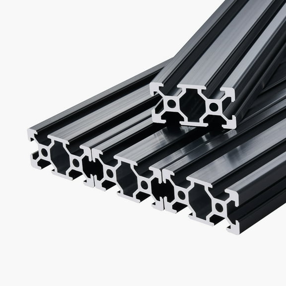 KFFKFF Set of 5, 59-inch (1500 mm) 2040 T Slot Aluminum Extrusion Profile, Euro-Standard Anodized Linear Track, Robust Extruded Aluminum Track for 3D Printing, CNC Machine DIY, Laser Etching