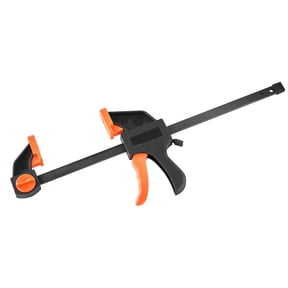 KFFKFF Set of Bar Clamps for Woodworking, Includes Two 12-Inch and Two 6-Inch Clamps, One-Handed Operation with Quick-Grip Design, F-Clamp/Spreader with 154 lbs Load Capacity, Durable Plastic