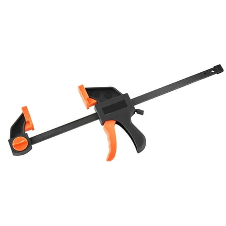 KFFKFF Set of Bar Clamps for Woodworking, Includes Two 12-Inch and Two 6-Inch Clamps, One-Handed Operation with Quick-Grip Design, F-Clamp/Spreader with 154 lbs Load Capacity, Durable Plastic