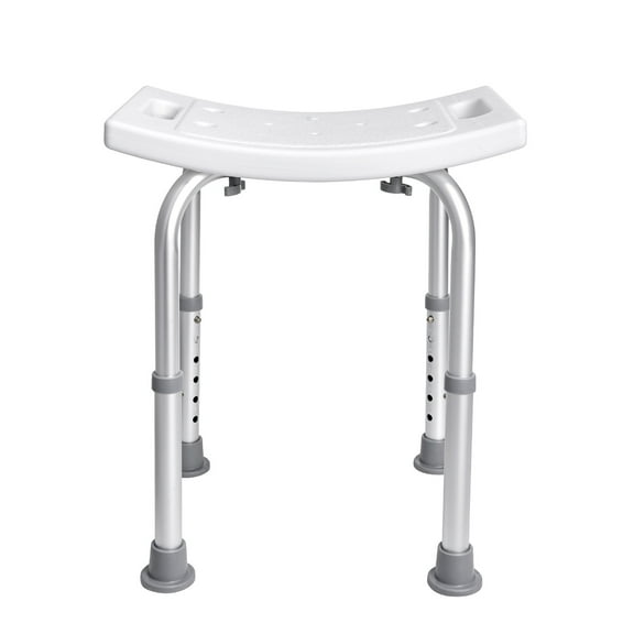 KFFKFF Shower Chair, Height-Adjustable Bath Chair with Integrated Grips, Safe Seating Solution for Showers or Bathtubs, Anti-Slip Bathroom Bench for Seniors, Disabled, 350 lb Limit