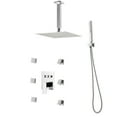 thumbnail image 1 of KFFKFF Shower Faucet Set – 10" Ceiling Rainfall Head, 6 Body Jets & 2-in-1 Handheld Sprayer, 3-Function Rotatable Rain Head, 1 of 9