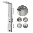 thumbnail image 1 of KFFKFF Shower Panel Tower System with Rainfall and Waterfall Shower Head, 53-Inch Brushed Stainless Steel Column, Multi-Function Faucet, Wall-Mounted Massage System with Body Jets, Handheld Shower, 1 of 9