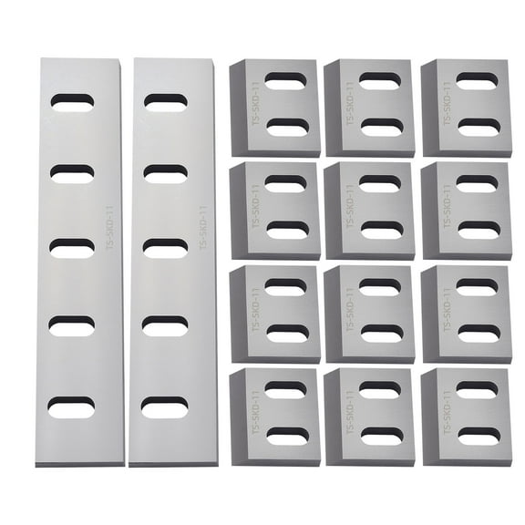 KFFKFF Shredder Blades Kit, Alloy Steel Construction with 12 Rotating and 2 Fixed Blades, Durable SKD-11 Material, Compatible with Model 400 Plastic Grinder, Suitable for ABS, PP, PVC, and Nylon
