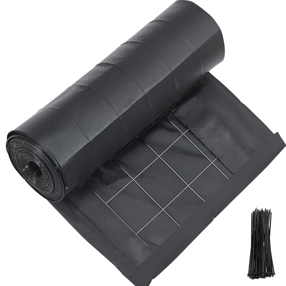 KFFKFF Silt Fence Fabric Roll, 2 x 100 ft with Backed Wire, Erosion Control Barrier for Sediment Containment, Durable Polypropylene Material for Temporary Use at Construction Sites