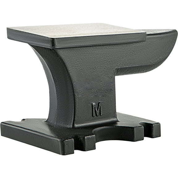 KFFKFF Single Horn Anvil, 25 Lbs - Durable Cast Iron Construction with a 6.8 x 3.5 inch Surface and Firm Base, Ideal for Metalwork Tasks Including Bending and Shaping, in Black