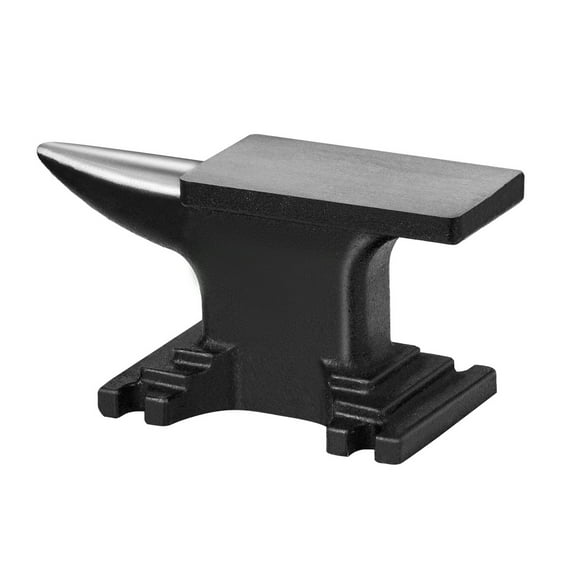 KFFKFF Single Horn Anvil, Durable Round Horn Anvil for Blacksmiths, 8.8Lbs Cast Steel, Sleek Design with a Steady Base, Forging Tools for Metal Bending and Shaping