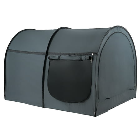 KFFKFF Sleep Canopy, Soft Pongee Material, Quad-Entry, Airy Privacy Pod with Thin Fiber Rods, Full-Sized Light-Blocking Bed Shelter, Suitable for Adult Resting Space
