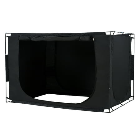 KFFKFF Sleep Canopy, Soft Pongee Material, Triple-Entry, Airy Privacy Pod with Thin Fiber Rods, Full Bed Coverage, 70% Light Reduction, Ideal for Adult Rest Space