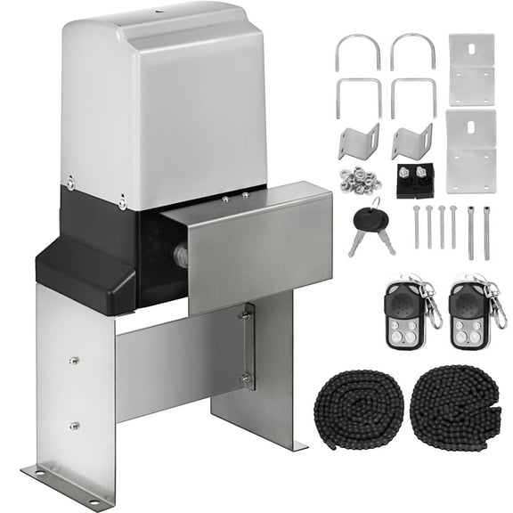 KFFKFF Sliding Door Opener AC1400 3100 Lbs With 2 Remotes, Sliding Gate Opener, Travel Speed 43 ft/min