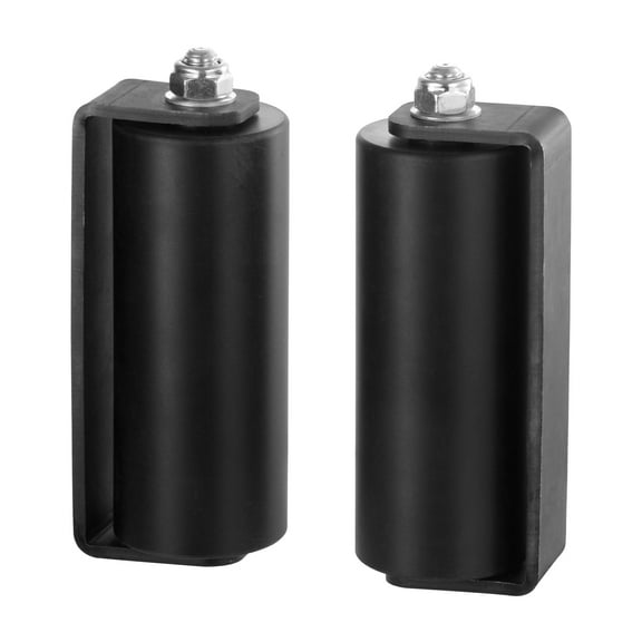 KFFKFF Sliding Gate Kit, 6 Rolling Gate Hardware Set with C-Type Bracket, Durable Sliding Gate Rollers for Track and Door Frame Connection, Guide Roller for Sliding Gates and Rolling Doors, Black