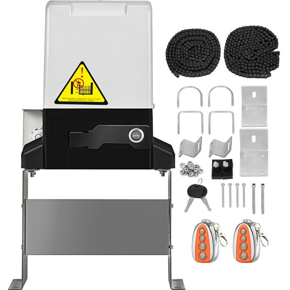 KFFKFF Sliding Gate Opener, AC1400 3100LBS Capacity, Includes 2 Remote Controls, Gate Operator Kit for Security, 43ft/Min Movement Speed, Electric Driveway Sliding Gate Motor