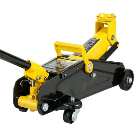 KFFKFF Low Profile Floor Jack ,2 Ton Capacity, Durable Iron Hydraulic Auto Jack, Quick Single Piston Pump, Lifting Range 4.9"-13.2"