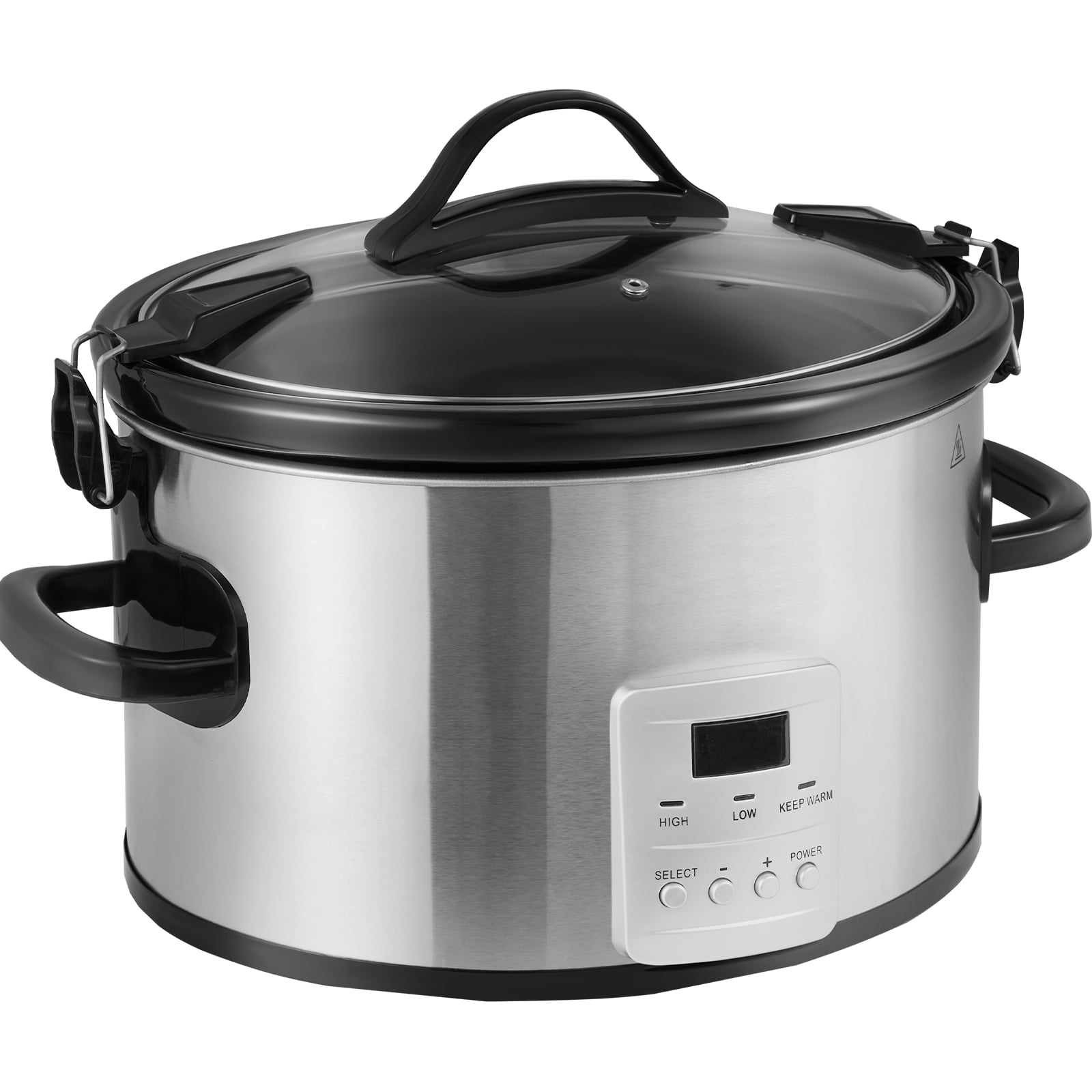 7.5 Qt. Stainless Steel Slow Cooker with 3 Crocks and Keep Warm Setting 7.5 Qt. Stainless Steel Slow Cooker with 3 Crocks and Keep Warm Setting