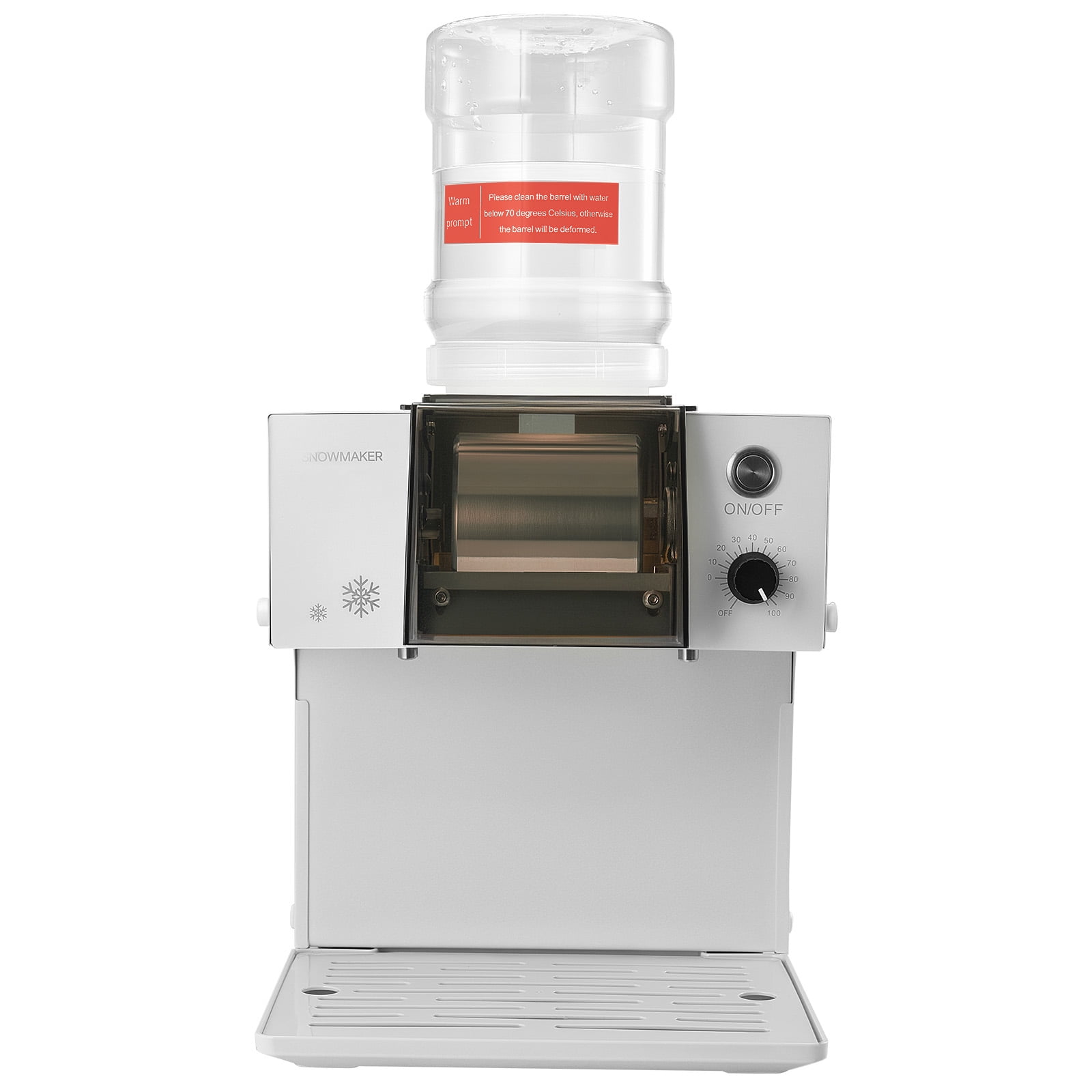 KFFKFF Snowflake Ice Maker, 176LBS/24H Ice Machine, Electric Ice Shaver with Stainless Steel Blade, Ice Crusher with 0.48Gal Tank, Quick 90-Second Pre-Cooling, Ideal for Home Use & Small Events
