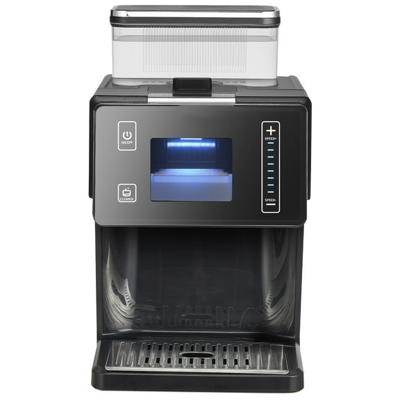 KFFKFF Snowflake Ice Maker, 44LBS/24H Ice Machine, Stainless Steel Ice Shaver with 0.2 Gal Tank, Quick 60-Second Pre-Cooling, Ideal for Home Use & Small Events