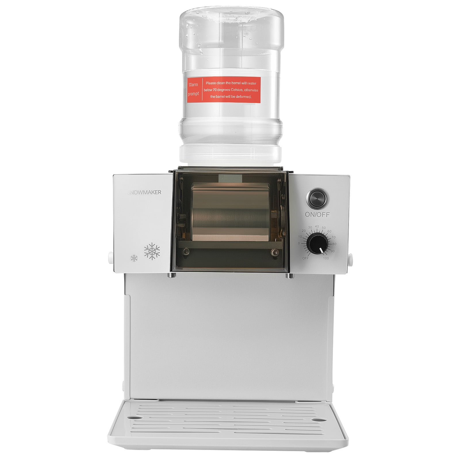 KFFKFF Snowflake Ice Maker, 88LBS/24H Ice Machine, Ice Shaver with Stainless Steel Blade, Electric Snow Cone Maker with 0.48 Gal Tank, 90-Second Quick Pre-Cooling, Ideal for Home & Small Events
