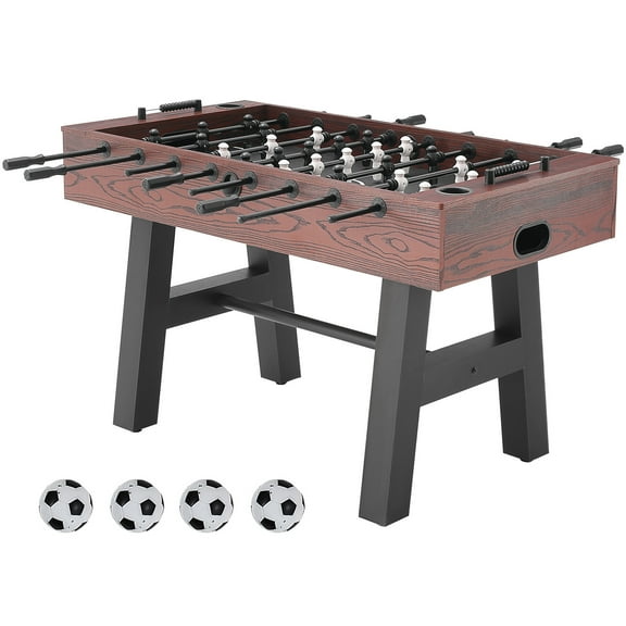 KFFKFF Soccer Table, 55-inch Regulation Size, Ideal for Indoor Use, Perfect for Home, Family, and Game Room, Comes with Foosball Set, Including 4 Balls and 2 Beverage Holders