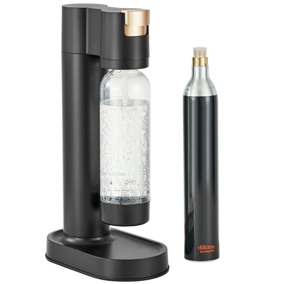 KFFKFF Soda Water Machine 1 PET Bottle 1 CO2 Cylinder Soda Water Dispenser Black (not contain CO2 GAS )
