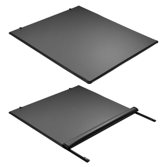 KFFKFF Soft Roll-Up Truck Bed Tonneau Cover, Compatible with 2015-2025 Ford F150 Styleside/Fleetside (Excludes Flareside/Stepside), Designed for 6.5 ft (6 ft 7 in/79 in) Beds, Durable PVC Cover