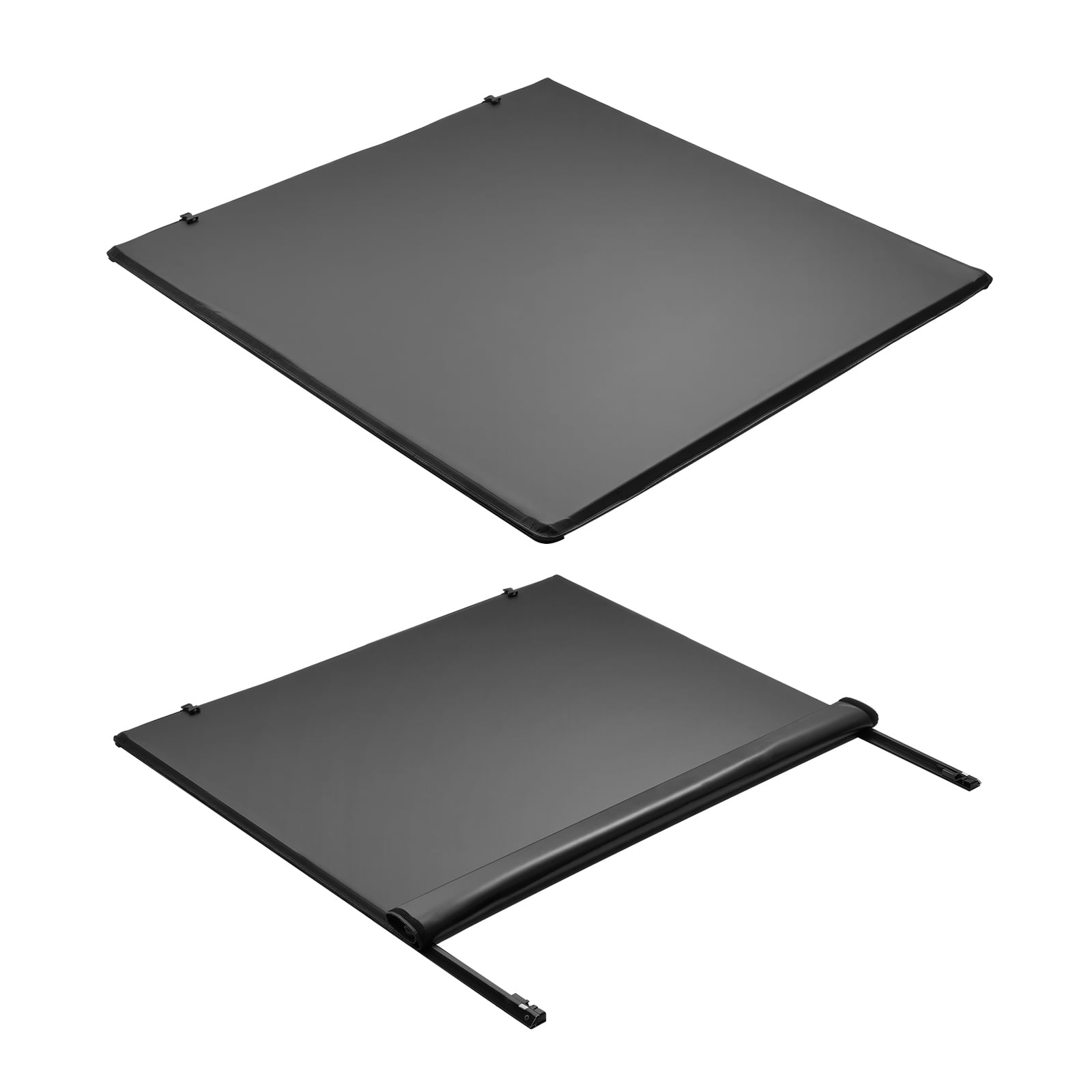 KFFKFF Soft Roll-Up Truck Bed Tonneau Cover, Compatible with 2019-2024 Dodge Ram 1500 Classic, 2009-2018 Ram 1500, Fits 5.7 ft (67 in) Bed Without Rambox, Durable PVC Cover with Aluminum Support Bars