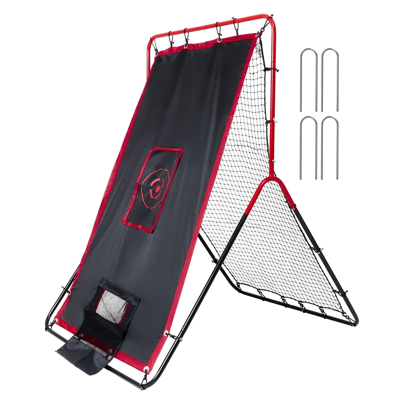 KFFKFF Softball & Baseball Rebound Net, Dual-Function 3.5x4.5 ft PitchBack Trainer, Ideal for Fielding and Throwing Drills
