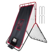 KFFKFF Softball & Baseball Rebound Net, Dual-Function 3.5x4.5 ft PitchBack Trainer, Ideal for Fielding and Throwing Drills