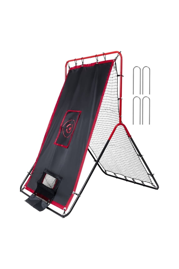 Softball & Baseball Rebound Net, Dual-Function 3.5x4.5 ft PitchBack Trainer, Ideal for Fielding and Throwing Drills