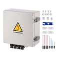 thumbnail image 1 of KFFKFF Solar Panel Combiner Box, 4-String Configuration, Equipped with 10A Fuses, 63A Circuit Breaker, Lightning Protection, and Solar Connectors. Durable ABS Housing, IP65 Rated for On Grid Systems, 1 of 9