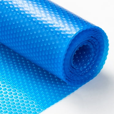 KFFKFF Solar Pool Blanket, Rectangle 24x12 ft, Suitable for Inground and Above Ground Pools, 16 mil Thickness, Blue
